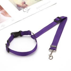 Solid Two-in-one Pet Car Seat Belt Lead Leash BackSeat Safety Belt Adjustable Harness for Kitten Dogs Collar Pet Accessories 11