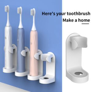 Hot Sale1PC Toothbrush Stand Rack Organizer Electric Toothbrush Wall-Mounted Holder Space Saving Bathroom Accessories 2