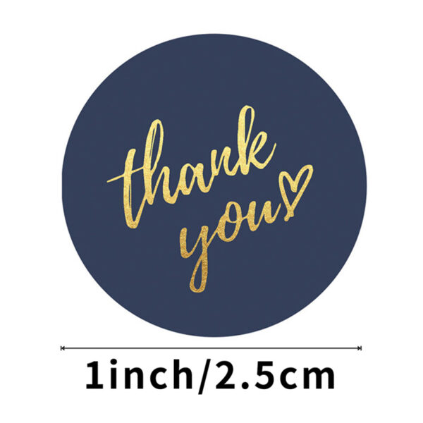 50-500pcs 1inch Blue Thank You Stickers For Envelope Sealing Labels Stationery Supplies Handmade Wedding Gift Decoration Sticker 2