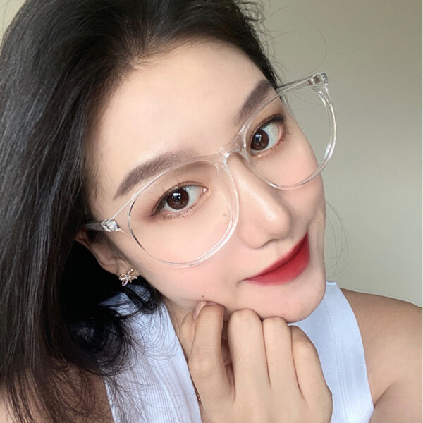 Transparent Computer Glasses Frame Women Men Anti Blue Light Round Eyewear Blocking Glasses Optical Spectacle Eyeglass 4