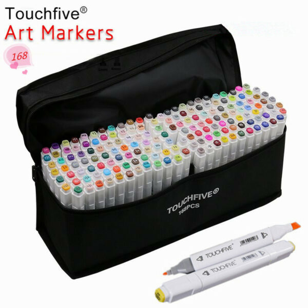 TOUCHFIVE 1 pcs matching Art Markers Brush Pen Sketch Alcohol Based Markers Dual Head Manga Drawing Pens Art Supplies 1