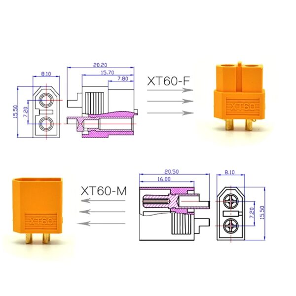 1/5/10/30PCS Hot Sale XT60 XT-60 Male Female Bullet Connectors Plugs For RC Lipo Battery Quadcopter Multicopter 4