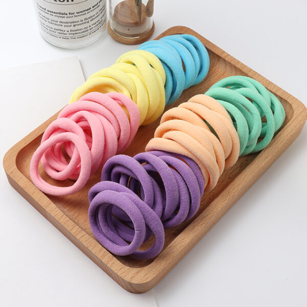 50pcs Girls Solid Color Big Rubber Band Ponytail Holder Gum Headwear Elastic Hair Bands Korean Girl Hair Accessories Ornaments 25