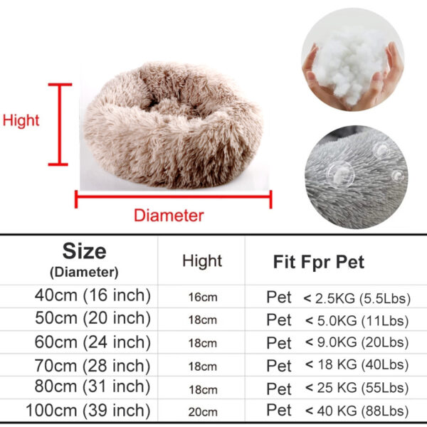 Super Soft Dog Bed Plush Cat Mat Dog Beds For Large Dogs Bed Labradors House Round Cushion Pet Product Accessories 6