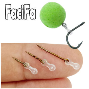 12pcs Metal Bait Spike Carp Fishing Accessories Bait Sting Boilies Pin with Clear Rubber Corn Ronnie Hair Rig Carp Feeder Tackle 1