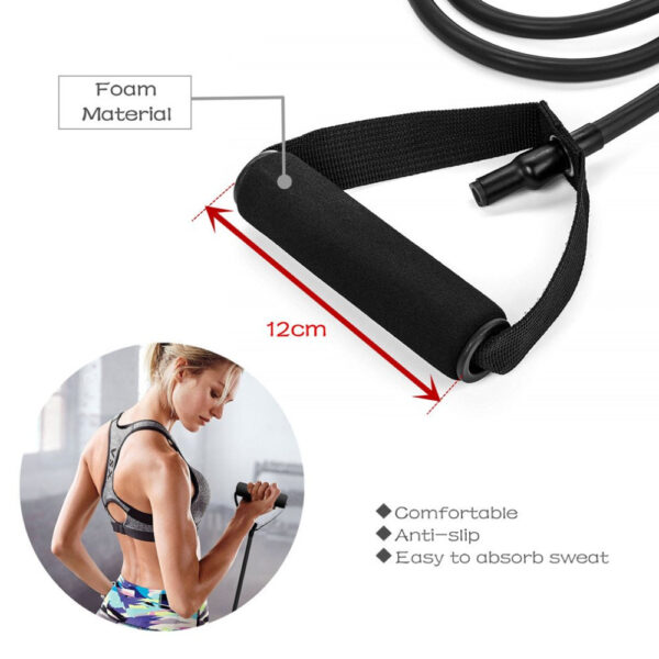 5 Levels Resistance Bands with Handles Yoga Pull Rope Elastic Fitness Exercise Tube Band for Home Workouts Strength Training 5