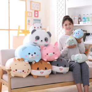 30CM Soft Animal Cartoon Pillow Cushion Cute Fat Dog Cat Totoro Penguin Pig Frog Plush Toy Stuffed Lovely kids Birthyday Gift 2