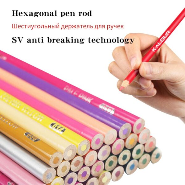 180 color professional color pencil set beginner painting hexagon stick hand drawing professional student oil brush set 4