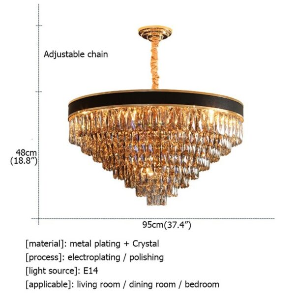 WPD Chandelier LED Pendant Lamp Postmodern Lighting Fixtures for Home Living Dining Room 6