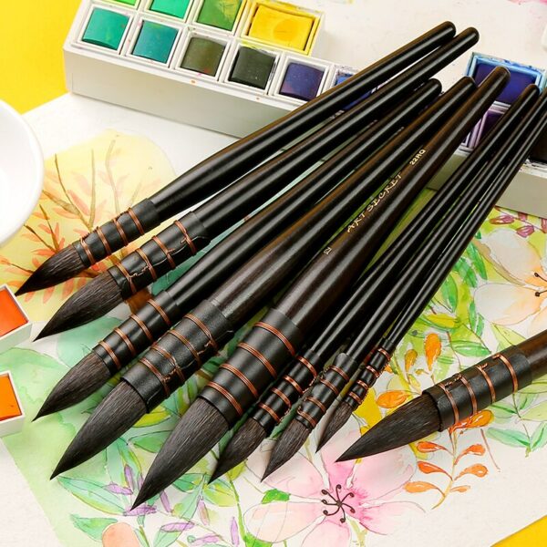 Squirrel Hair Artistic Brushes Professional Watercolor Paint Brush Set for Watercolor Painting Art Supplies acrylic brush 3