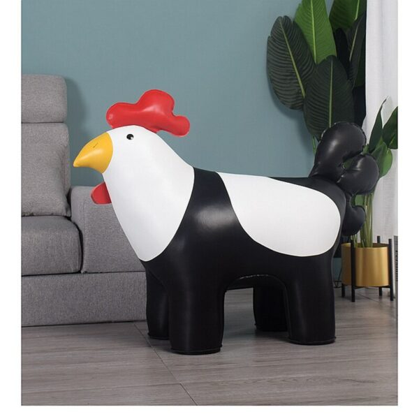 LARGE COCK ROOSTER STOOL Microfiber Leather Surface A Special Furniture For Your Home Decoration Cock Rooster Stool 2