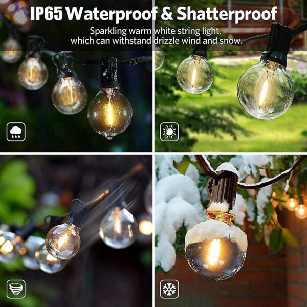 Solar Light Garland Led Lamp String Light Garden Decor Street Lamp Usb Rechargeable G40 Christmas Garland Outdoor Solar Light 3