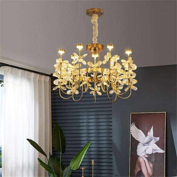 Hongcui Modern Chandelier Pendant Lamp Contemporary Gold Luxury Home LED Creative For Living Dining Room 5