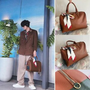 KPOP Bangtans Boys Bags V Design Large Capacity Backpack Leather Mute Boston Bag Messenger Shoulder Bag Fashion Gifts JK C33 1