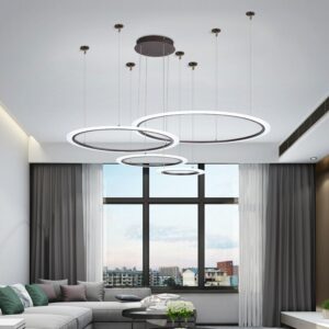 Hongcui Modern Nordic Pendant Lamp Creative Design LED Vintage Ring Fixtures For Home Living Room Bedroom Decorative Light 2