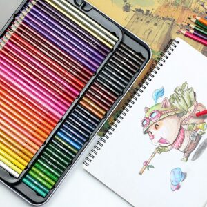 JOSEPH 72 Colors Professional Oil Colored Pencils Drawing Color Pencil with Iron Box Children Gift For Painting Art Supplies 2