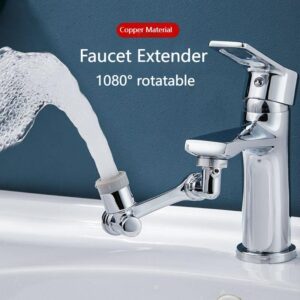 Universal 1080° Rotatable Extend Faucets Tube Sprayer Head Faucet Aerator Filter Kitchen Tap Water Nozzle Faucet Adaptor Bubbler 1