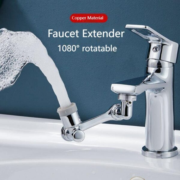 Universal 1080° Rotatable Extend Faucets Tube Sprayer Head Faucet Aerator Filter Kitchen Tap Water Nozzle Faucet Adaptor Bubbler 1