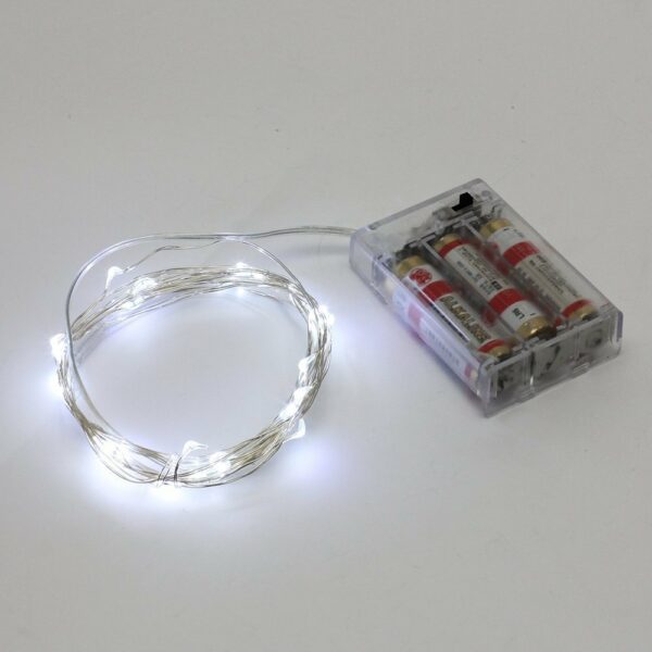 100 pcs/Lot 5M 50LEDs Super Bright 3AA Battery Operated Mini Micro LED Lights String For Wedding Party Event Decor 3