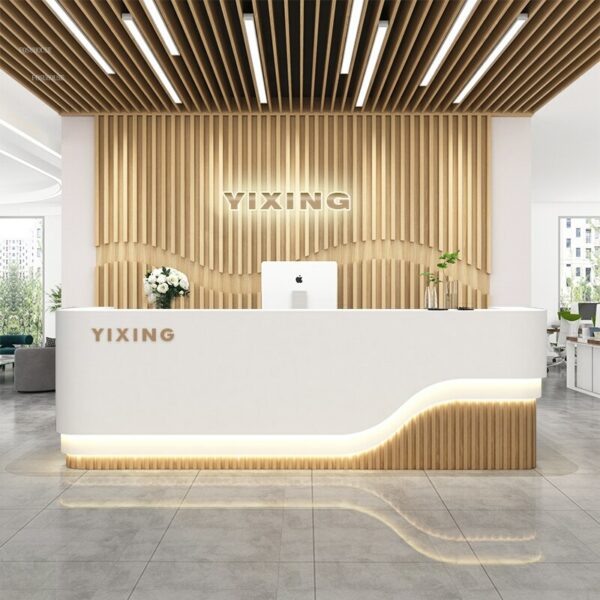 Beauty Salon Cashier Counter Modern Office Furniture Company Reception Desks Designer Training Institution Yoga Studio Bar Table 4