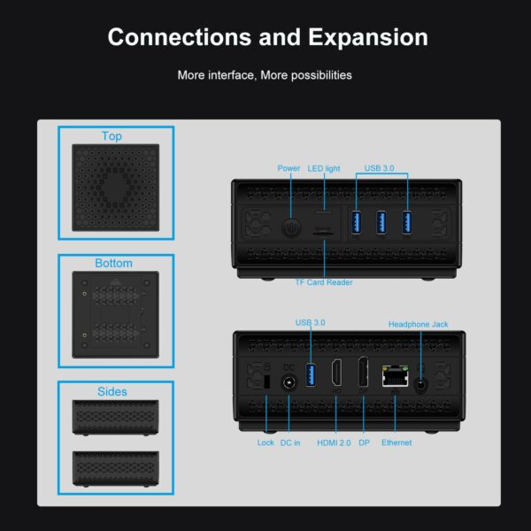 Chatreey AC1-Z Fanless Mini PC Intel Celeron Quad core J4125 Desktop Mini Computer windows 10/ linux Support windows 11 3