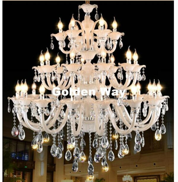 Free Shipping Modern Chandelier Living Room Hotel Double Layer Chandelier K9 Crystal Lights Luxury Chandelier Crystal Lighting 3