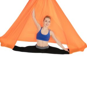 Aerial Yoga Hammock Elastic Nylon Yoga Training Belt Anti-Gravity Yoga Swing for Body Building Pilates Workout Fitness 4*2.8m 1