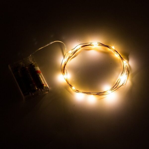 100 pcs/Lot 5M 50LEDs Super Bright 3AA Battery Operated Mini Micro LED Lights String For Wedding Party Event Decor 4