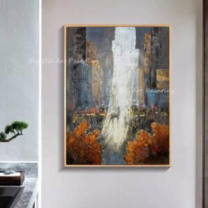 Large Size 100% Handpainted Abstract thick knife luxury picture artwork oil painting for living room office porch decoration Art 1