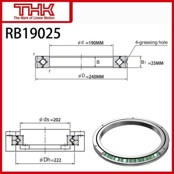 Original New THK Cross Roller Ring Inner Ring Rotation RB 19025 RB19025 RB19025UUCC0 R19025UUC0 2