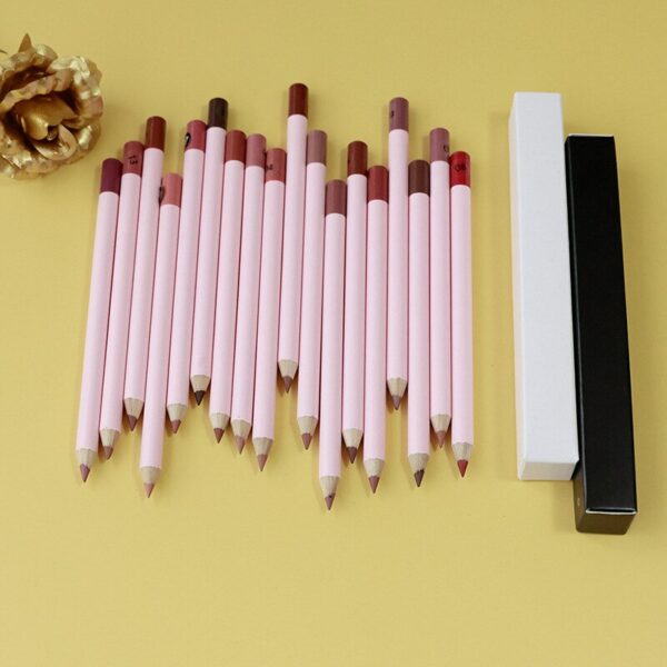 Lip Liner Pink Pencil Custom Logo 18 Colors Precise Long Lasting Matte Creamy Pigment Cruelty Free Makeup Pigment Nude Shades 4