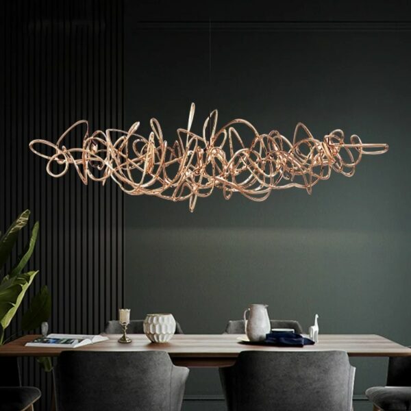 Iron Art Bar Tree Chandelier Deco Post-modern Restaurant Branch LED Pendant Light Decoration Front Lamp G9 Luxury Ceiling Light 3