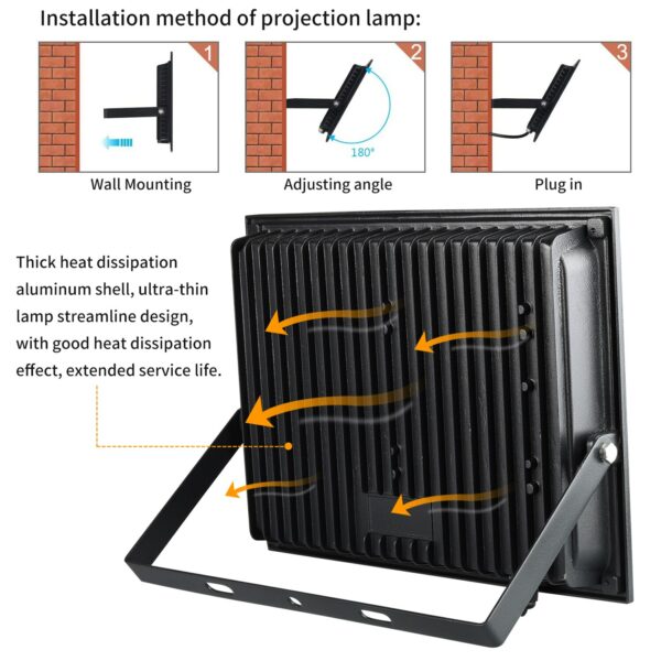 LED Black Night Light for Party Bar DJ Floodlight UV Light Outdoor Waterproof IP66 Curing Fluorescent Mural Light 30W 60W 120W 6