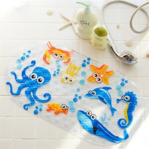 12 Color Cartoon Non Slip Bathroom Mat Pvc Shower Bath Mat for Children Household Suction Cup Drainage Bathroom Rug Bathtub Mat 1