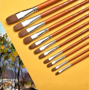 6pcs Professional Weasel Hair Paint Brushes Oil Acrylic Watercolor Paint Brush For Drawing Painting Brushes Art Supplies 1