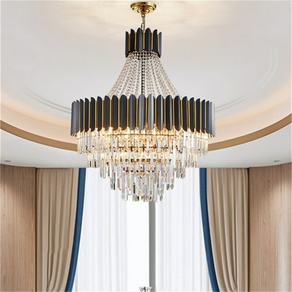 Hongcui Crystal Pendant Light Postmodern Luxury Chandelier LED Decorative For Home Dining Living Room 2