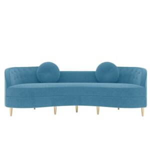 Velvet Sofa Foam Sofa with Metal Legs Modern Living Room Unit Sofa Living Room Office Study Home Furniture 1