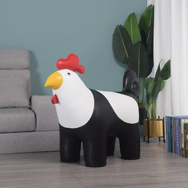 LARGE COCK ROOSTER STOOL Microfiber Leather Surface A Special Furniture For Your Home Decoration Cock Rooster Stool 6