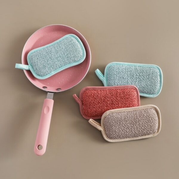 10/20/30pcs Double-sided Magic Scrubbing Dish Sponge Scouring Pad Artifact Pot Dishes Brush Kitchen Cleaning Decontamination 1