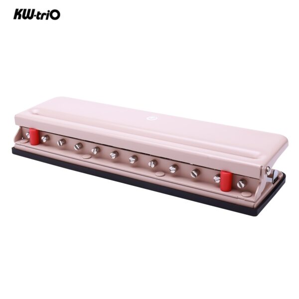 KW-triO Handheld DIY Mushroom 12 Holes Punch Puncher Paper Cutter with Ruler 6 Sheets Punch Capacity A4 / A5 / A7 / B5 1