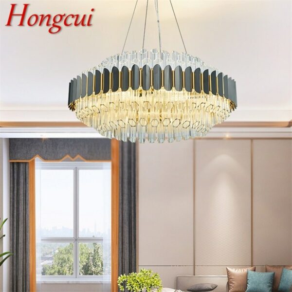 Hongcui Crystal Pendant Light Postmodern Luxury LED Lamp Chandelier Fixture For Home Dining Living Room 1