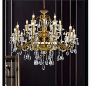 Free Shipping Crystal chandelier For Living Room Bronze Chandelier Decoration Modern Chandeliers Lighting Kitchen Hanging Lamp 2