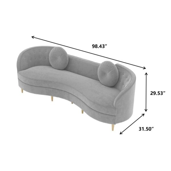 Velvet Sofa Foam Sofa with Metal Legs Modern Living Room Unit Sofa Living Room Office Study Home Furniture 6