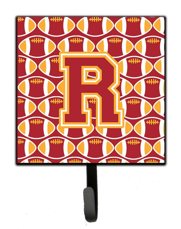 Letter R Football Cardinal and Gold Leash or Key Holder