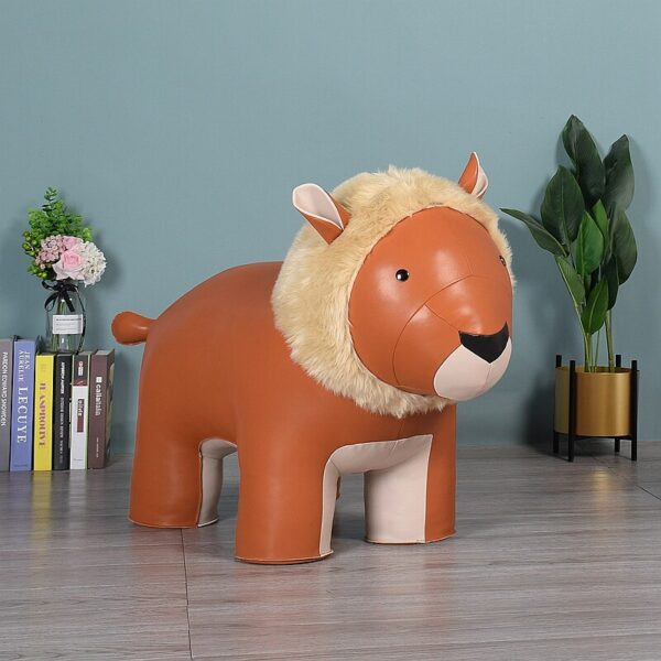 LARGE NEW LION STOOL Microfiber Leather Surface A Special Furniture For Your Home Decoration New Lion Stool 5