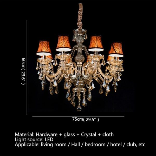 Hongcui American Style Chandelier Lamp LED Pendant Candle Hanging Light Luxury Fixtures for Home Decor Villa Hall 6