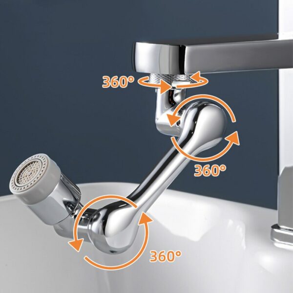 Universal 1080° Rotatable Extend Faucets Tube Sprayer Head Faucet Aerator Filter Kitchen Tap Water Nozzle Faucet Adaptor Bubbler 4