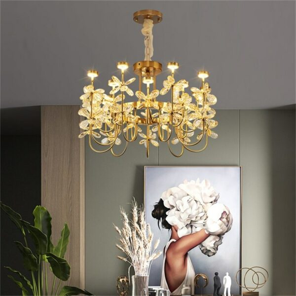 Hongcui Modern Chandelier Pendant Lamp Contemporary Gold Luxury Home LED Creative For Living Dining Room 4