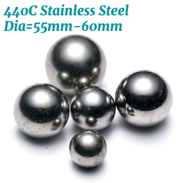 1pc Grade G5 440C Solid Stainless Steel Bead 9Cr 18Mo Stainless Steel Ball Solid Round Beads Balls Dimeter=55mm-60mm 1