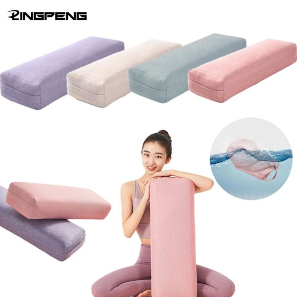 Cotton and linen texture Square Yoga Pillow Sponge Lining Fitness High Elastic Yoga Mat Yoga Mat Yoga Accessories Yoga Pillar 1